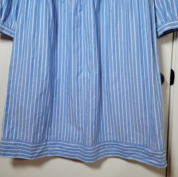 LOFT Blue Pinstripe Cotton Dress | LOFT Dress | Spring Dress | Size Small - Picture 2 of 9